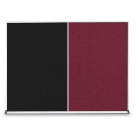United Visual Products Triple Door Radius Corkboard, 96"X48", G UV8006-GOLD-ULTMAR